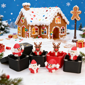 <b>Christmas</b> Reindeer Figurine In <b>Box</b> Animated Surprise Toy For Holiday Decoration Living Room Gift - Product Image 5