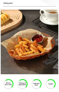 Hot Selling Customized Circular Baking Tray <b>Paper</b> Pad Semi-Transparent Food Grade <b>Eco</b>-<b>Friendly</b> Heat Resistant for Barbecue Bread - Product Image 2