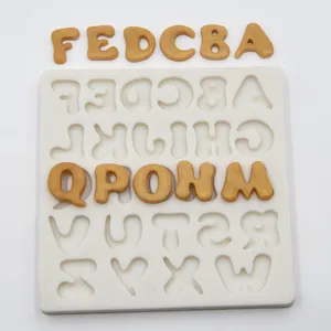 Herramientas artesanía azúcar 3D Fondant pastel molde de silicona 26 inglés letras Chocolate caramelo Pan galletas herramienta