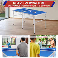 Mesa de Ping Pong Plegable de Aleación de Aluminio, Impermeable, Duradera, Ligera, de Diseño Moderno, para Exteriores, Muebles de Jardín