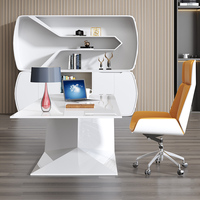 Bureau de direction moderne pour PDG et chaise, bureau d'ordinateur de luxe en bois, ensemble de mobilier de bureau en forme de L, bureau de direction en MDF