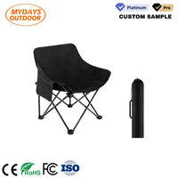 Mydays Chaise pliante d'extérieur portable pour camping, pêche, chaise de réalisateur, chaise de plage, chaise lune