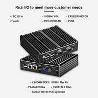 Mini PC Industrial Sin Ventilador, Barebone, Intel Celeron J1900, 2 Puertos LAN, 6 USB, Ubuntu, Win 10/11