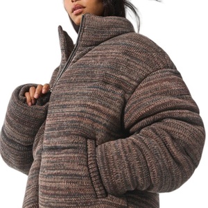 Abrigo de Lana Tweed de Talla Grande para Mujer, Nuevo, Fabricado, Premium, Clásico, Tejido - Product Image 4