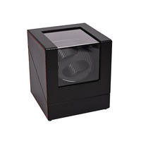 TONVIC Remontoir automatique double pour montres avec moteur silencieux Boîte de présentation en cuir PU Organisateur de rangement de bijoux Boîtes de montres