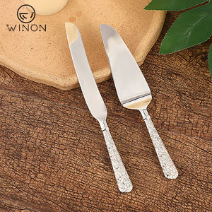 <span class=keywords><strong>Pelle</strong></span> à <span class=keywords><strong>Pizza</strong></span> en acier inoxydable de nouveau Style avec manche en fleur couteau de service à gâteau en or et ensemble de couverts de serveur de gâteau Restaurant House - Product Image 2