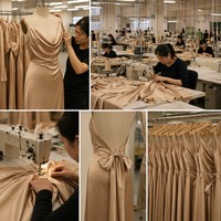 Tendance du moment : Robe asymétrique en satin écologique - Design chef-d'œuvre alliant beauté classique