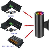 DMX512 projecteur mural 36W RGBW Double tête haut vers le bas lumière extérieure avec décodeur variateur pilote pour éclairage de façade