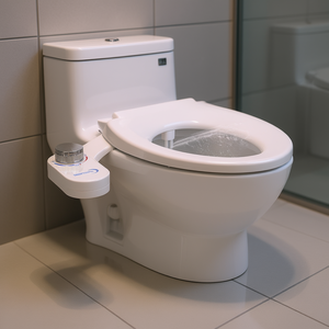 Asiento de inodoro con bidé Db, accesorio de ABS, pulverizador de agua fría no eléctrico, doble boquilla, lavado femenino, diseño ovalado minimalista - Product Image 2