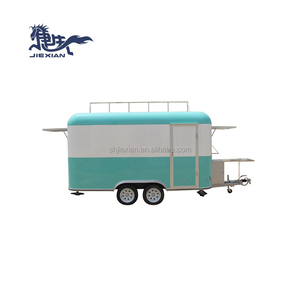 Remorque alimentaire en aluminium JX-FS400R de 4 mètres avec cadre en acier inoxydable, friteuse et équipement pour la vente de snacks et la restauration (personnalisable) - Product Image 4