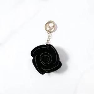 Porte-clés en cuir fleuri le plus vendu, avec motif pivoine en cuir, pour voiture ou sac, pendentif porte-clés, vente en gros disponible - Product Image 2