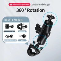 Adaptateur en alliage d'aluminium pour montage gopro voiture plaque filetée ram ball truck camera system action car camera holder