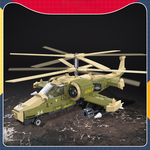 Nuovo JIESTAR KA50 Serie Militare, Elicottero Giocattolo per Bambini, Modellino in Plastica ABS Scala 1:24, Blocchi da Costruzione Assemblabili - Product Image 5