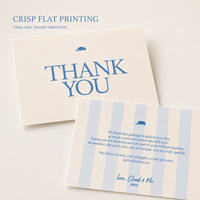 Cartes de remerciement personnalisées pour entreprises, cartes d'appréciation d'ordre imprimées recto-verso avec motif minimaliste ciel et nuages