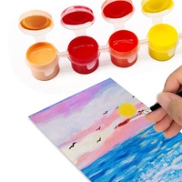 Peinture acrylique en bandelettes TBC, très vendue, pour artistes, kit de peinture DIY, 12 couleurs avec pinceau pour enfants