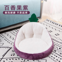 Lit pour chat en velours et laine de forme ovale, chaud et confortable, fabriqué directement en usine, en peluche douce, nid douillet pour petits chiens, chatons, toutes saisons