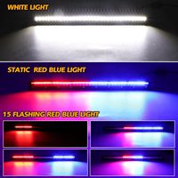 Lumière stroboscopique bleue rouge 1 Mode solide et 15 Mode clignotant 126 pcs Led Spot Beam Slim Driving Work Light pour 4x4 Trucks SUV ATV UTV