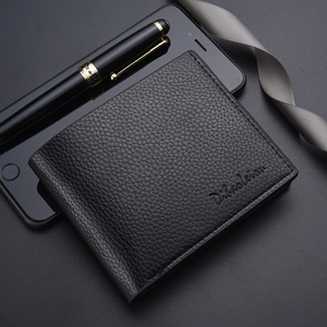 Portafoglio Corto da Uomo in <span class=keywords><strong>Pelle</strong></span> PU <span class=keywords><strong>Morbida</strong></span>, Porta Monete Sottile, Porta Carte, Vendita all'Ingrosso - Product Image 2