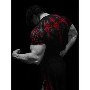 Camiseta Deportiva para Hombre, Estilo <span class=keywords><strong>Diablo</strong></span>, Marca de Moda Americana Brdivinity, de Secado Rápido, Elástica, Transpirable, Ajustada, con Estampado de Letras - Product Image 3