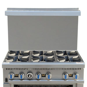 वाणिज्यिक रसोई इस्पात निर्माण स्टेनलेस स्टील गैस स्टोव पेशेवर रसोई के लिए स्टैंड बर्नर खाना पकाने के उपकरण - Product Image 1