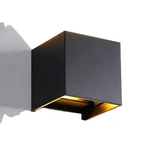Lámpara LED COB de pared, luz de cubo Exterior, iluminación interior y Exterior, 2x6W