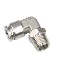 Codo ROSCADO MACHO externo de 90 grados, conector rápido en forma de L, SS 304 316, acero inoxidable, BSP, accesorios de tubería de acero inoxidable