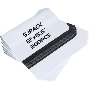 Enveloppes d'expédition blanches auto-adhésives Poly Mailers 12x15,5 pouces, 200 pièces - Product Image 1