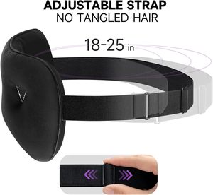 Mặt nạ mắt có trọng lượng, Gối ngủ mắt với hạt thủy tinh & dây đeo có thể điều chỉnh che mắt đau nửa đầu đau xoang giảm đau - Product Image 2