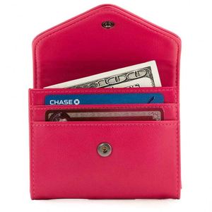 Porte-cartes de poche en cuir de haute qualité et portefeuille court antivol avec fermeture éclair pour pièces de monnaie pour femmes - Product Image 4