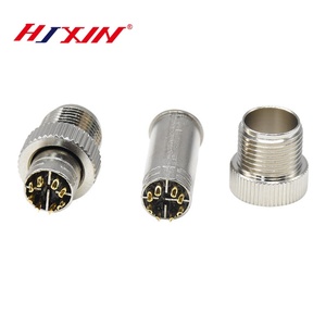 M12 8 Pin connettore codice X, sensore impermeabile industriale segnale schermato spina di saldatura modellabile, M12 connettore maschio - Product Image 3