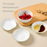 Bol à sauce soja en porcelaine fine de 7,6 cm (3 pouces), bols à trempette en céramique pour restaurant