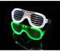 Lunettes à lumière froide néon EL, lunettes LED clignotantes, lunettes lumineuses pour fête, anniversaire, Halloween, Nouvel An
