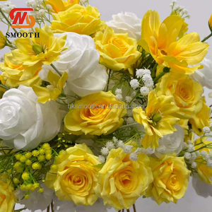 SMOOTH Wedding <b>Artificial</b> Mixed Yellow Flower Ball Classic Style Venue Stage Decoration Flower Ball for Events - Product Image 2