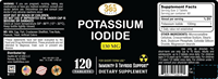 Comprimés de potassium iodure 130 mg pour soutenir l'immunité et la thyroïde, 120 comprimés, personnalisables directement en usine
