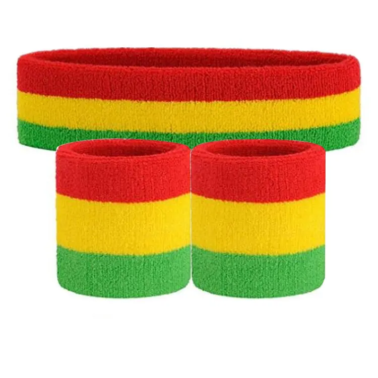 Udaily Sweat Bands Set Includes 1 Piece Headband and 2 pieces Wristbands