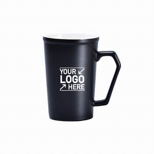 Vente en gros/personnalisé Logo tasse en céramique pour les couples Saint Valentin tasses tasse en céramique mate avec couvercle en bois et cuillère - Product Image 1