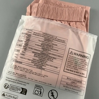 Sac à fermeture éclair givré en LDPE recyclable et écologique avec logo personnalisé imprimé pour l'emballage de vêtements, t-shirts, vêtements, sacs à fermeture éclair