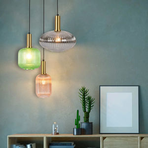 Plafonnier suspendu 40W de qualité supérieure Design moderne Abat-jour en verre à 3 LED avec base en acier réglable pour bureau à domicile - Product Image 2