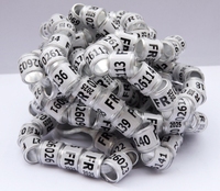 Accessoires Pigeon Anneau de pied circulaire en plastique Canard Oie Oiseau Pigeon 8mm * 11mm Anneaux de pied numériques Outil d'entraînement