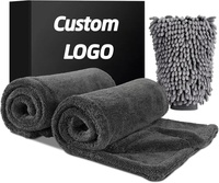 Microfibre sans bordure 1200 1400 Gsm Lavage de voiture Soins microfibres Détaillage Auto Microfibres Chiffons de nettoyage Boucle torsadée Serviettes de séchage