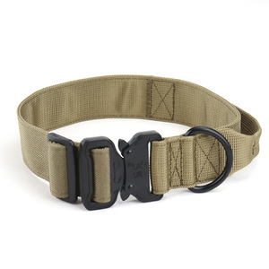 <span class=keywords><strong>Collar</strong></span> reflectante ajustable de nailon clásico de <span class=keywords><strong>color</strong></span> sólido con logotipo personalizado para mascotas, <span class=keywords><strong>Collar</strong></span> de entrenamiento táctico para perros de camuflaje con asa - Product Image 3