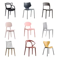 Chaise empilable en plastique pour salle à manger, meubles de salle à manger, chaise empilable, restaurant moderne, loisirs, café, prix bon marché