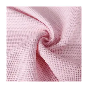 Nid d'abeille OEM/ODM nouveau design Polyester spandex élastique uni teint tissu JACQUARD simple