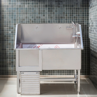 Baignoire de Luxe en Acier Inoxydable pour Animaux de Compagnie, Instrument Vétérinaire Durable, Sèche-cheveux pour Chats et Chiens, Salle de Bain pour Animaux, Nettoyage des Animaux