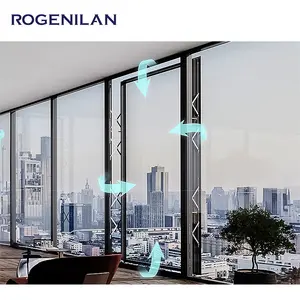 Rogenilan Aluminum Alloy Heavy Duty Parallel Windows Villa Curtain Wall Parallel Opening Windows