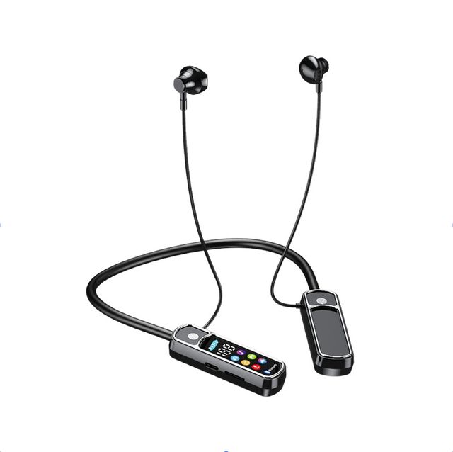 High Quality Sports Music  Wireless Neckband Headphones with Active Noise Reduction and Digital Display of Battery