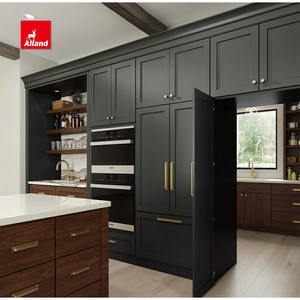 Allandcabinet Durable Style Custom Shaker Laque Gris Blanc Solide Bois Chaud Moderne Ferme Deux Tons <span class=keywords><strong>Cuisine</strong></span> Designs - Product Image 3