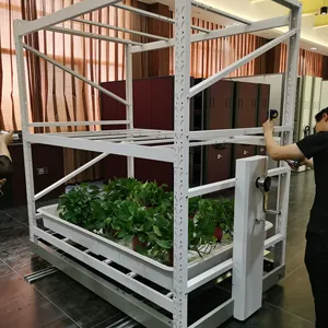 Large Hydroponic Mobile Grow Rack System Hydrophonic Vertical Farm Grow Rack for Garden Farming