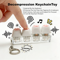 Capuchons de touches de clavier en ABS 3D, style dessin animé, griffe de chat, pour claviers mécaniques, accessoires de clavier, 4 pièces