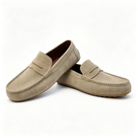 Mocassins Confortables en Cuir Véritable Faits Main pour Hommes – Chaussures Décontractées de Conduite pour Trajets Urbains Toutes Saisons